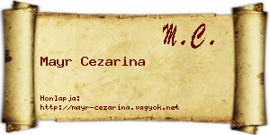 Mayr Cezarina névjegykártya